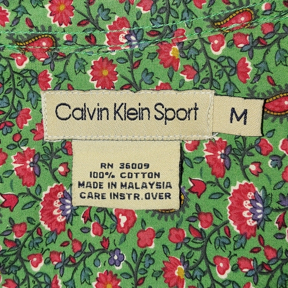 VINTAGE CK Floral Blouse, Size Medium - Picture 5 of 5